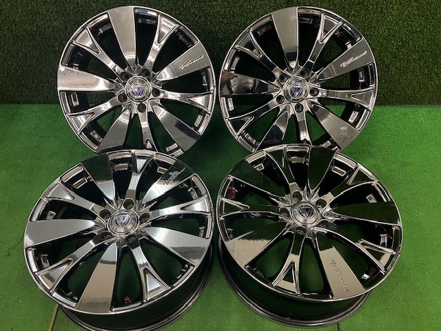 大阪0414KT1♪ RAYS レイズ VERSUS ベルサス ストラテジーア スクード 18ｘ7J PCD114.3 5穴 +48 4本セット アルミホイール_画像1