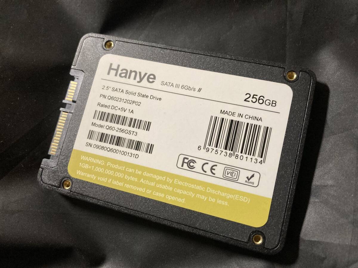 Hanye 256GB 内蔵型SSD 2.5インチ SATAIII【中古】の画像2
