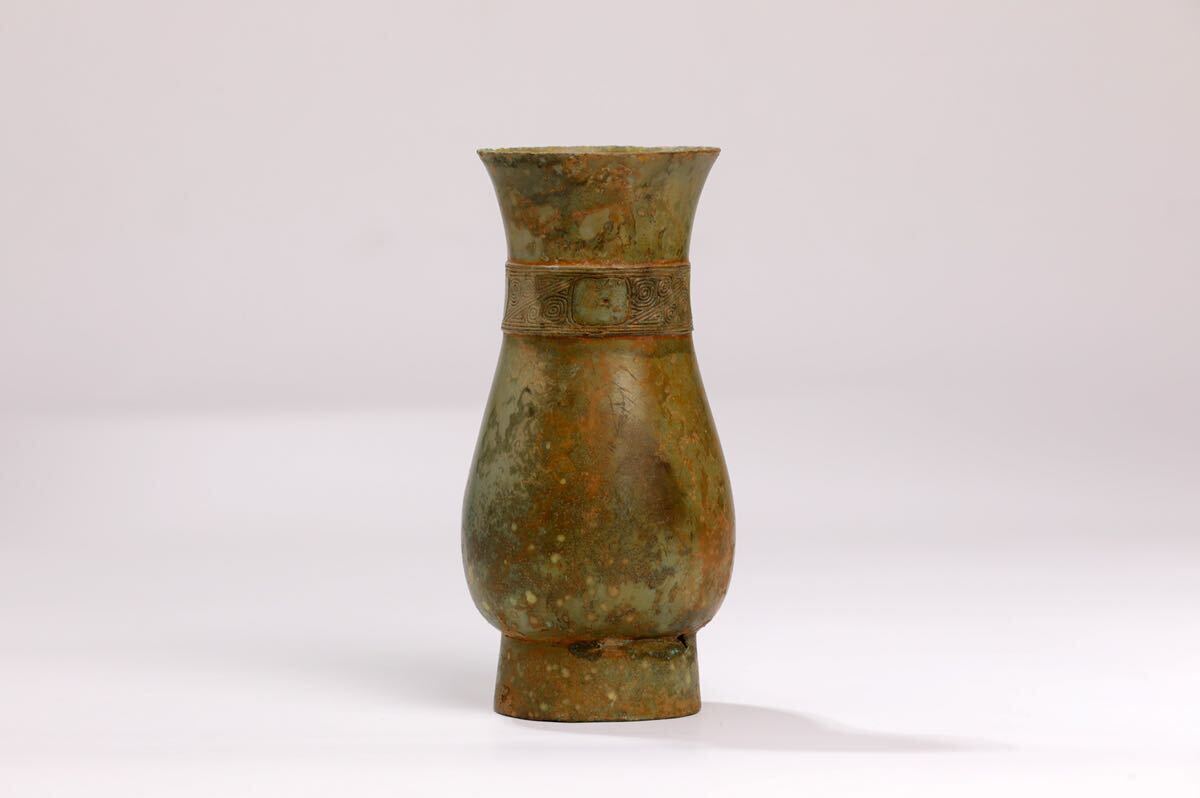 【萬古】中国美術 古玩 唐漢時代 青銅器 古銅置 花瓶 花入 唐物 中国 古美術 置物_画像1