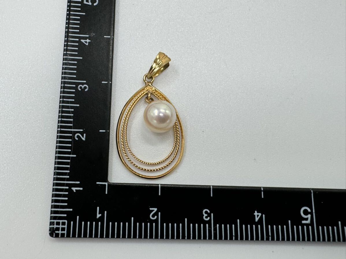 【0434】ヴィンテージ アクセサリー 真珠 K18 刻印あり ペンダント 1円からの画像1