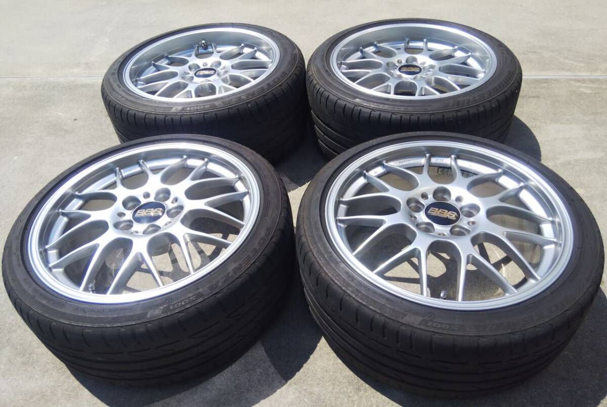 【中古】BBS RG-R RG782 RG783 8.5J×18 +43 5/114.3 9.5J×18 +45 5/114.3 ポテンザ S001 225/40Ｒ18 255/40Ｒ18 4本セット IS350 GSE21 の画像3