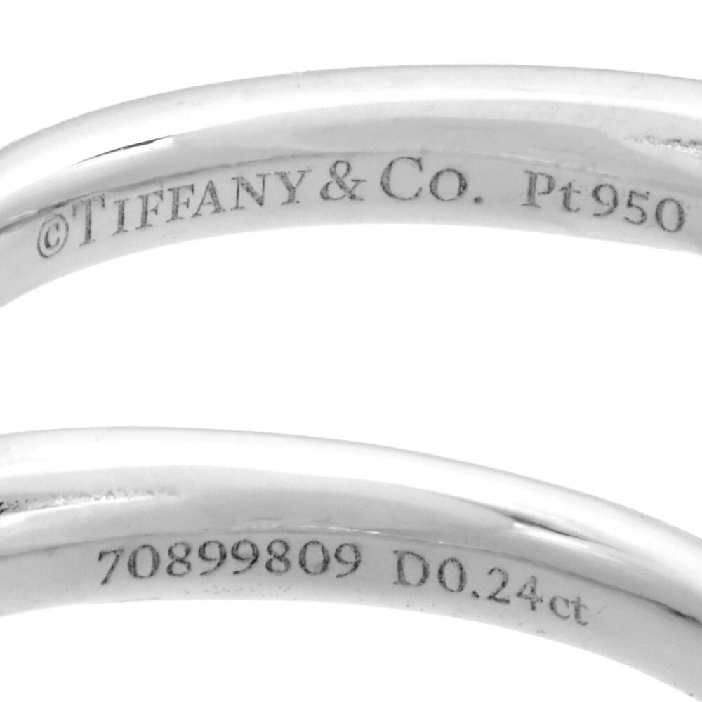 ティファニー Tiffany&Co. ハーモニー リング 指輪 ダイヤモンド 0.24ct 約5号 Pt950 レディース