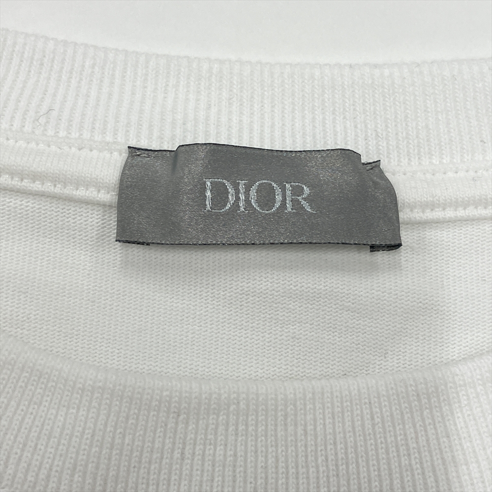 ディオール オム DIOR HOMME フローラル ロゴ 刺繍 半袖Ｔシャツ コットン 113J686A0554 ホワイト M FLOWERS オーバーサイズ メンズ_画像7