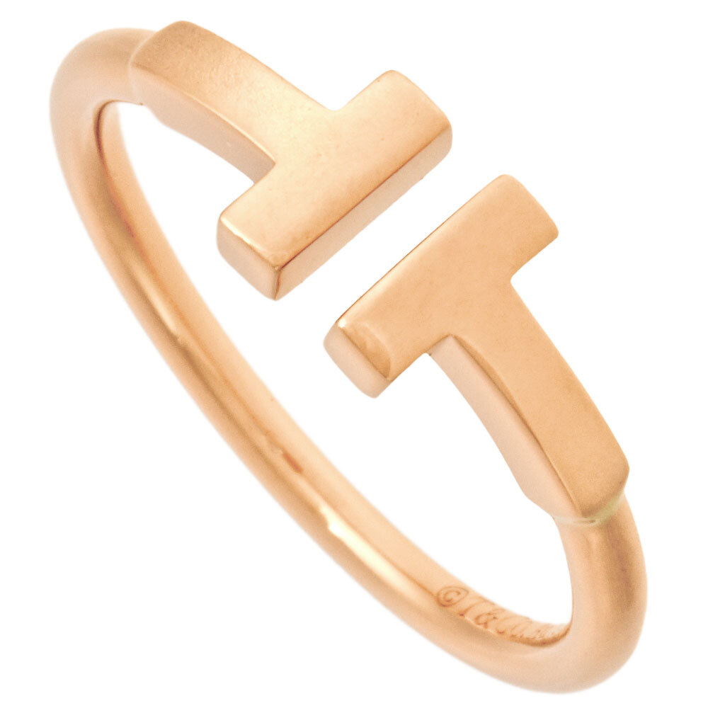 ティファニー Tiffany&Co. T ワイヤー リング 指輪 約11.5号 K18PG レディース