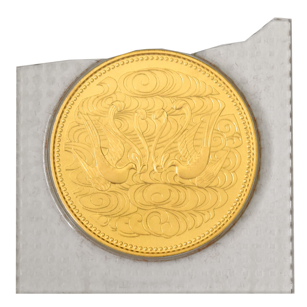 天皇陛下 御在位六十年記念 10万円 金貨幣 昭和61年 純金 20g 金貨 K24_画像1