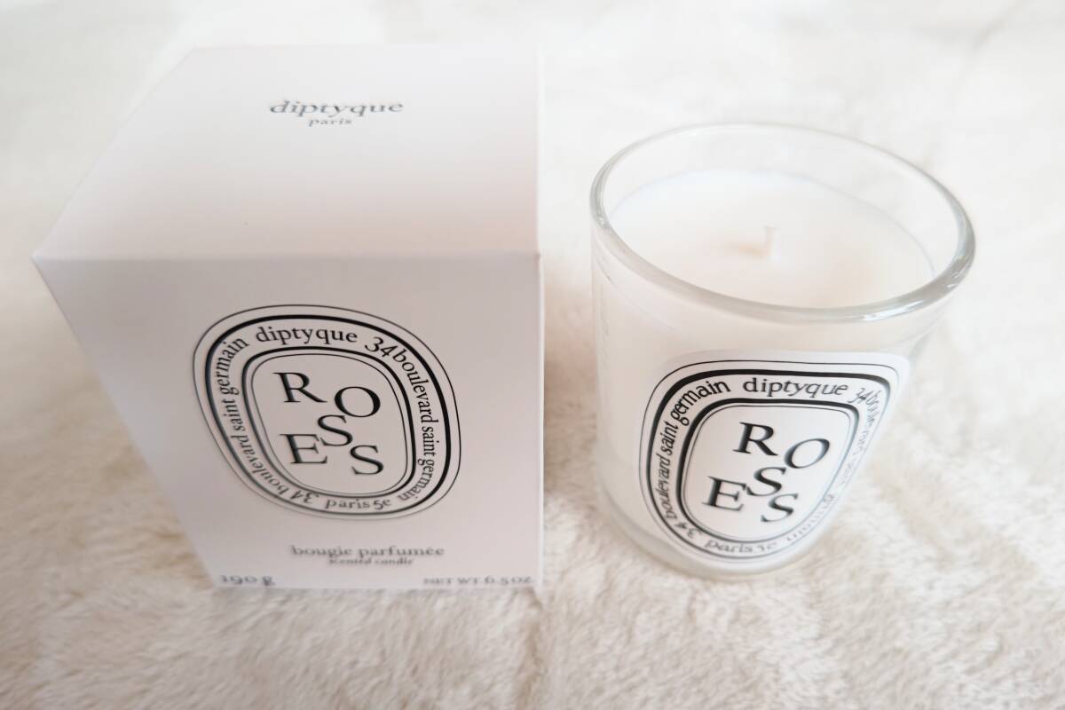 diptyque　ディップティック　ROSES ローズ　190ｇ　新品　未使用品　キャンドル　癒し　アロマキャンドル　ろうそく　ロウソク_画像1