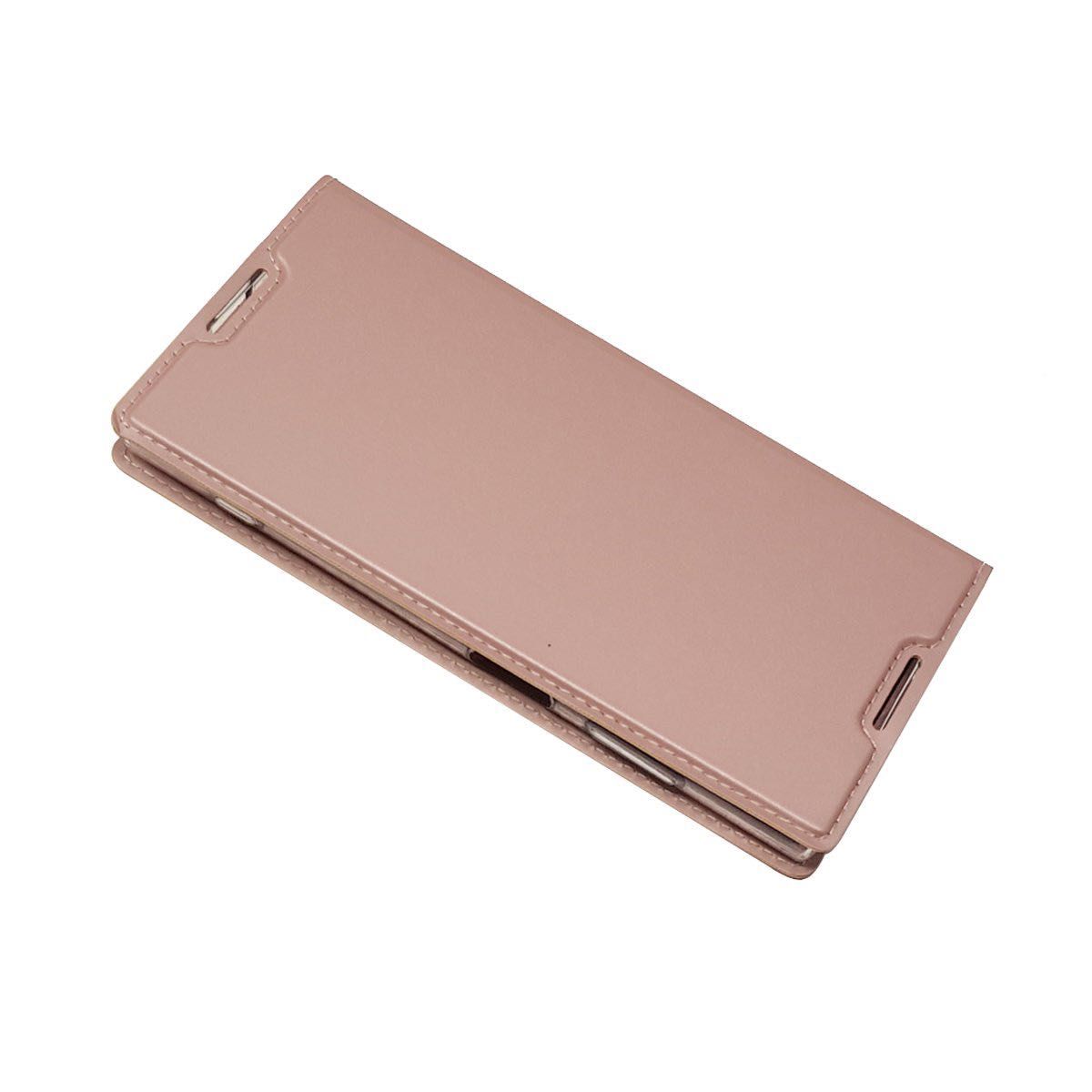 レザーウォレットケース、Sony Xperia XA1Plus 用 スリムフィットプレミアムレザー 手帳型 カバー カード収納