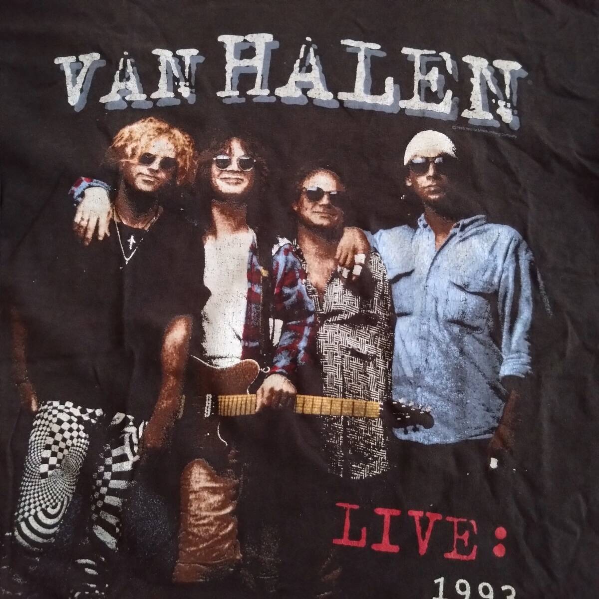 VAN HALEN 1993 WORLD TOUR футболка б/у одежда L размер / Van разделение Len GUNS N\' ROSES частота футболка 