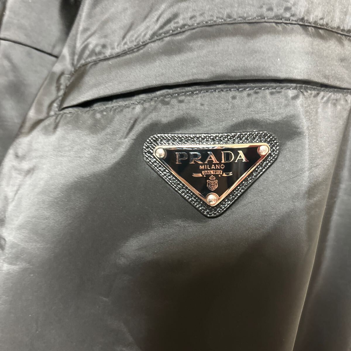 PRADA 三角プレートナイロンジャケット サイズ54 ブラック SGN988 プラダ Triangle Plate Nylon Jacket ブルゾン の画像3