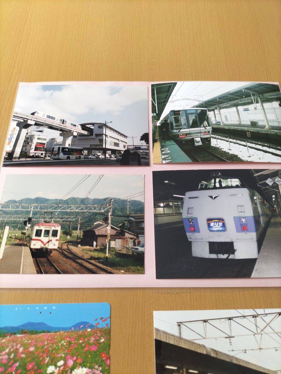 鉄道車両写真6枚組＋使用済みカード3枚組