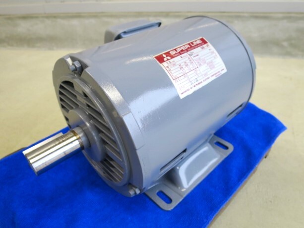 ★ MITSUBISHI THREE PHASE INDUCTION MOTOR ★ 三菱・200V・三相モーター・1.5KW・4POLE／ SUPER LINE・整備品 ★の画像1