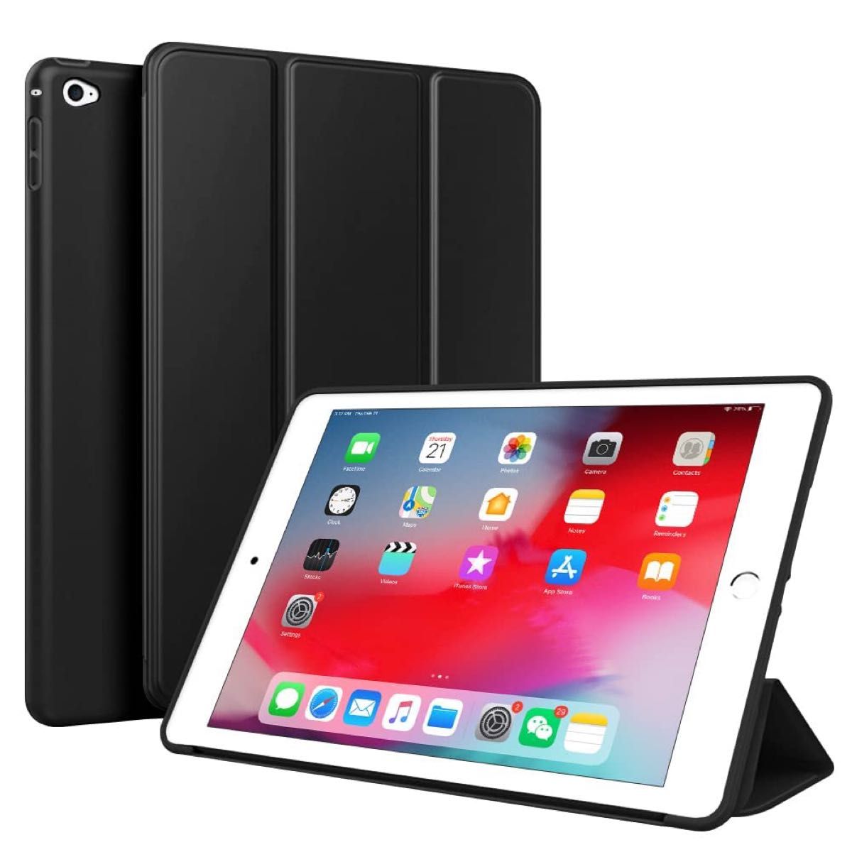 iPad Mini 4ケース 超薄型 傷防止 超軽量 TPU オートスリープ機能 三つ折りスタンド  7.9 インチ