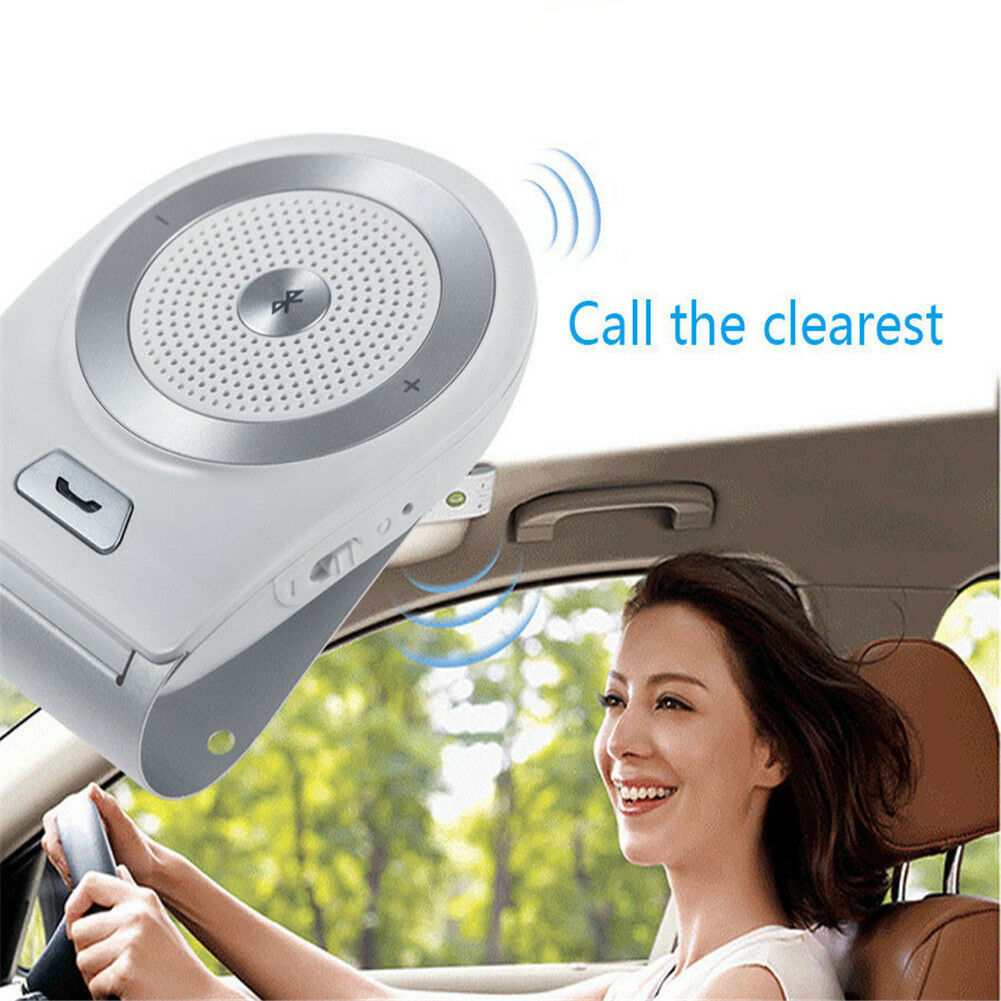 [Easy Mounting] Bluetooth удобный автомобильный динамик аудио bluetooth руки бесплатно солнце Viser только белый