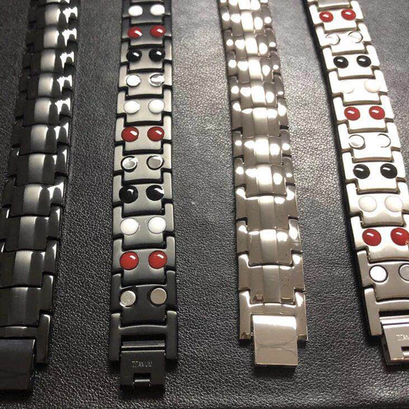 [ size adjustment possible ] germanium far infrared negative ion magnet bracele magnetism bracele titanium men's health accessory 