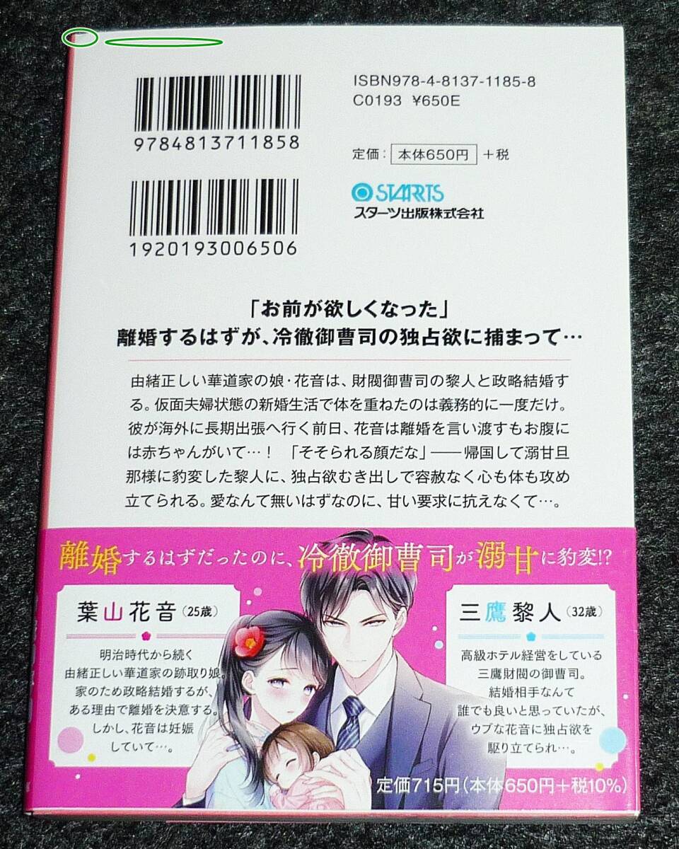  離婚するので、どうぞお構いなく~冷徹御曹司が激甘パパになるまで~ (ベリーズ文庫) 文庫 2021/12　★春田 モカ (著)【058】_画像2