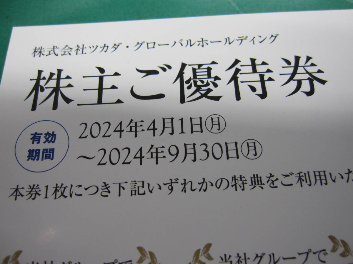 ツカダ・グローバルホールディング レストラン ホテル サロン 美楽温泉 未使用1枚 優待 株主優待 割引 有効期限 2024年9月30日の画像1