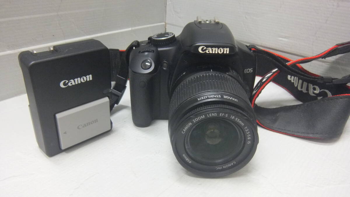 1229 CANON EOS X2 KISS デジタル レンズセット(EF-S 18-55mm 1:3.5-5.6）充電池付き_画像1