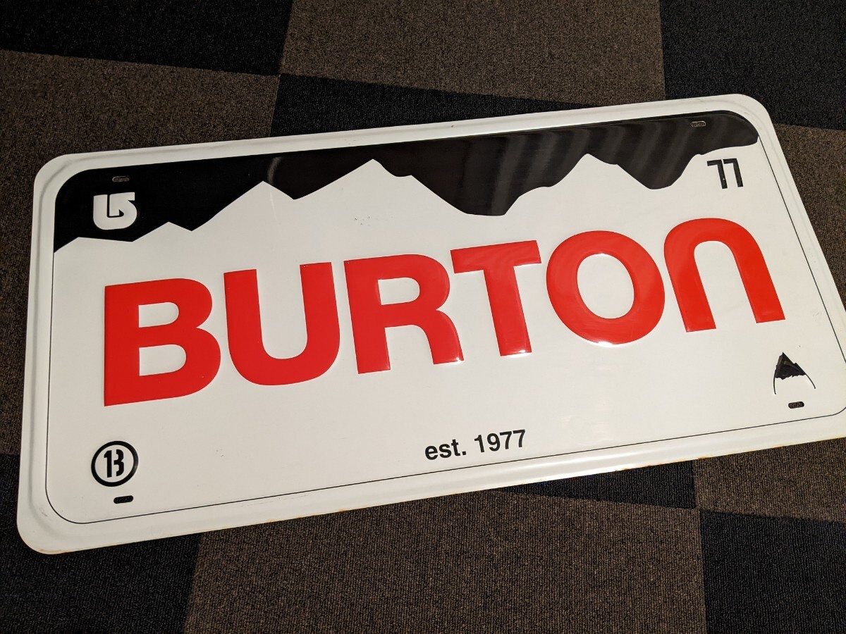 BURTON バートン 大型スチール 看板 ロゴサインボード 立体 おまけ付きの画像2