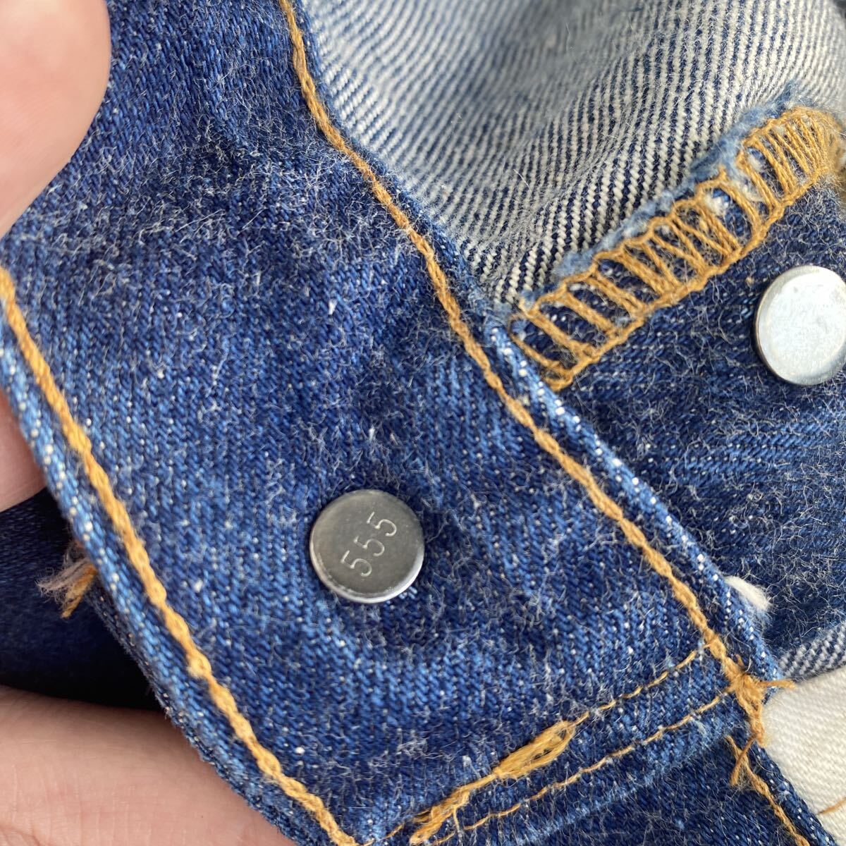 100円スタート 90s 1994年 USA製 Levi's 501 555バレンシア工場BIGE復刻 w30 赤耳セルビッチデニム リーバイス ジーンズ 濃紺 検66ハチマル_画像8