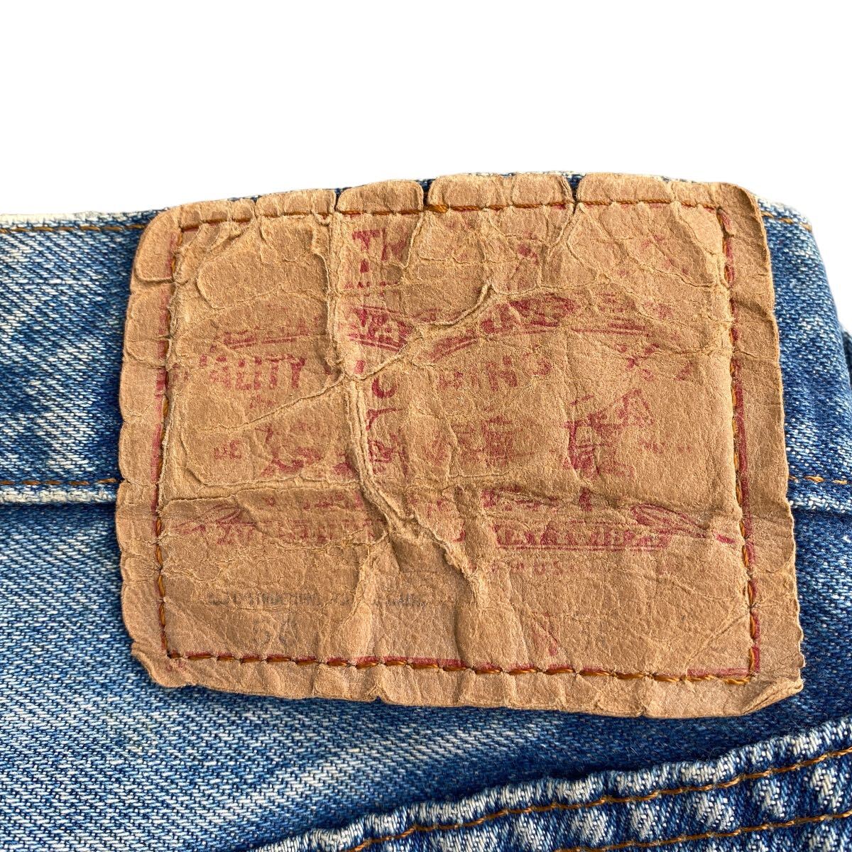 100 иен старт 70s80s90s Levi\'s 501 красный уголок Vintage Vintage Levi's Denim брюки джинсы w30 Red Line чёрный can USA производства 