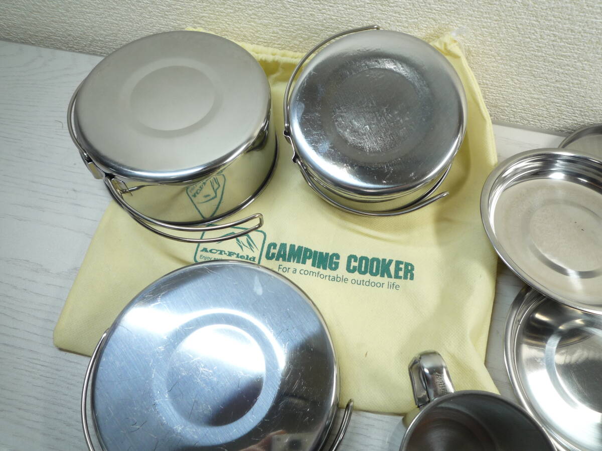 PR3758 キャンプ用品まとめ売り CAPTEN STAGバーナー コールマン他 食器 鍋の画像6