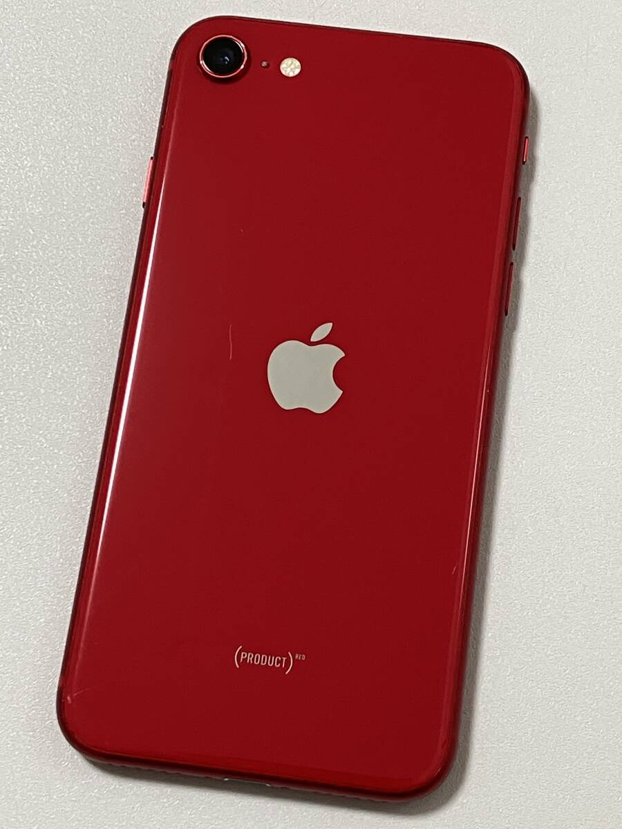 SIMフリー iPhoneSE2 128GB Product Red シムフリー アイフォンSE 2 第二世代 第2世代 レッド docomo au softbank SIMロックなし A2296 85%_画像3
