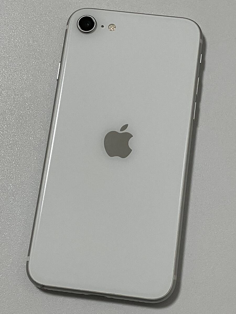 SIMフリー iPhoneSE2 128GB White シムフリー アイフォンSE 2 第二世代 第2世代 ホワイト 白 au softbank docomo SIMロックなし A2296 100%の画像3