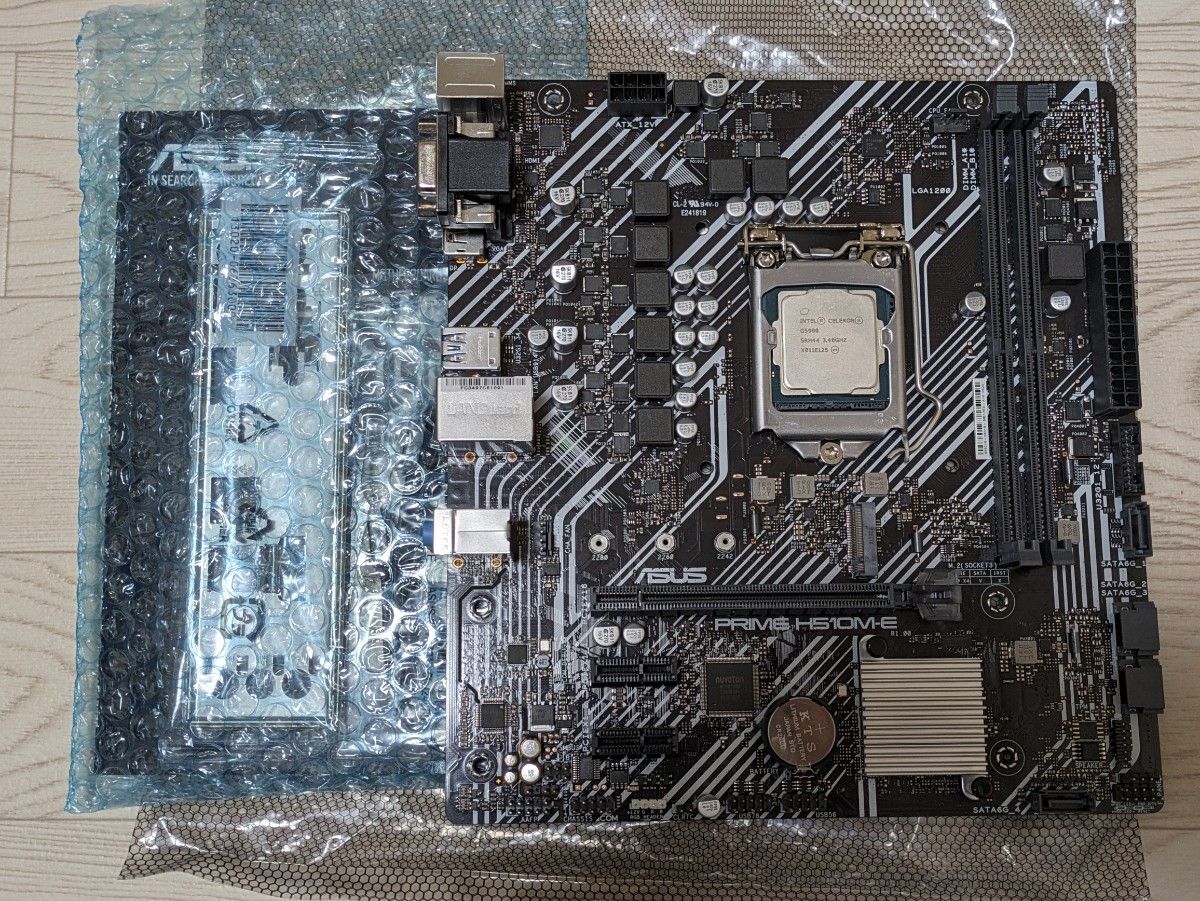 【中古】BIOS起動確認済　H510M-E マザーボードとg5900のセット