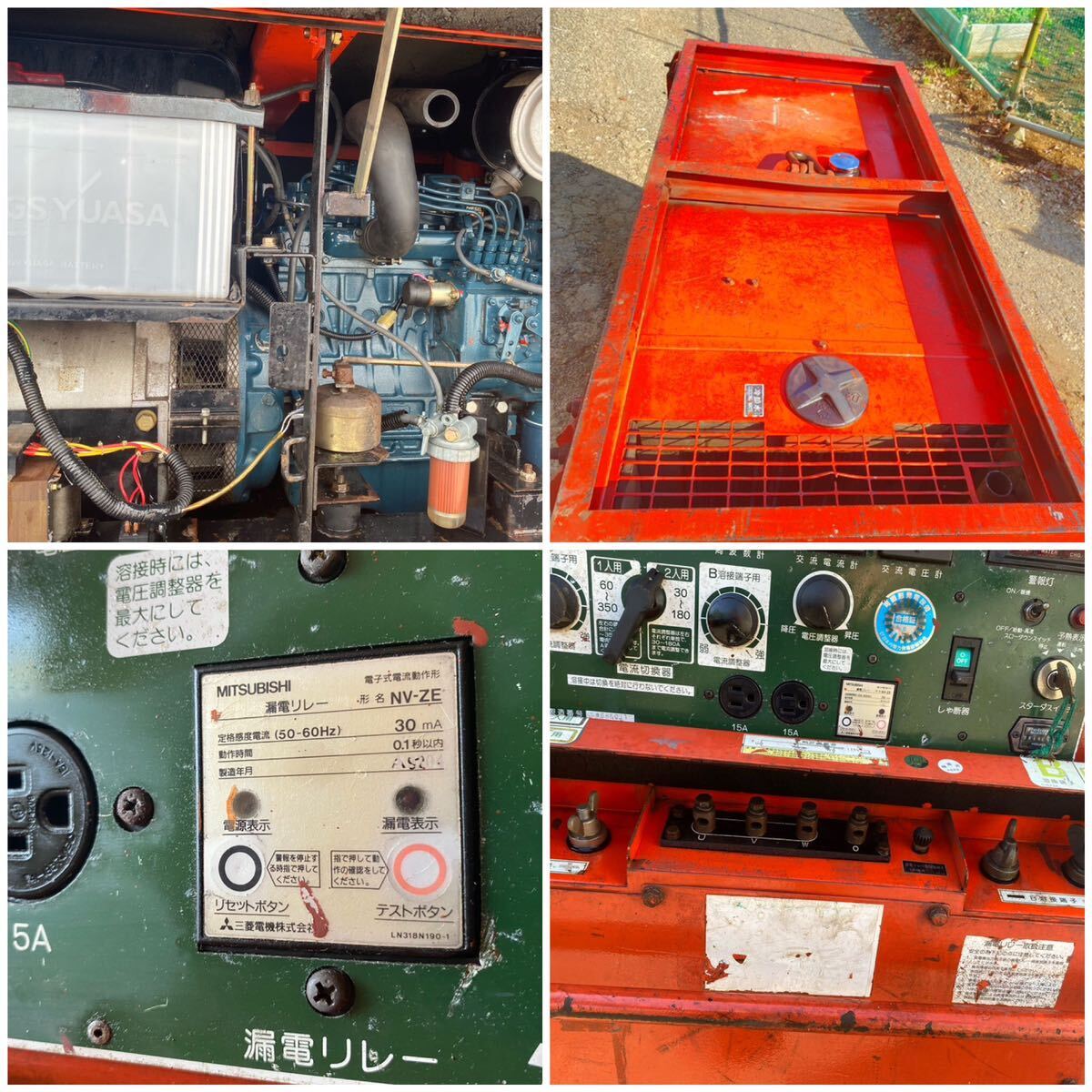 DENYO Denyo SLW-350SSW engine welding generator operation verification ending three-phase 200V / 100V used 