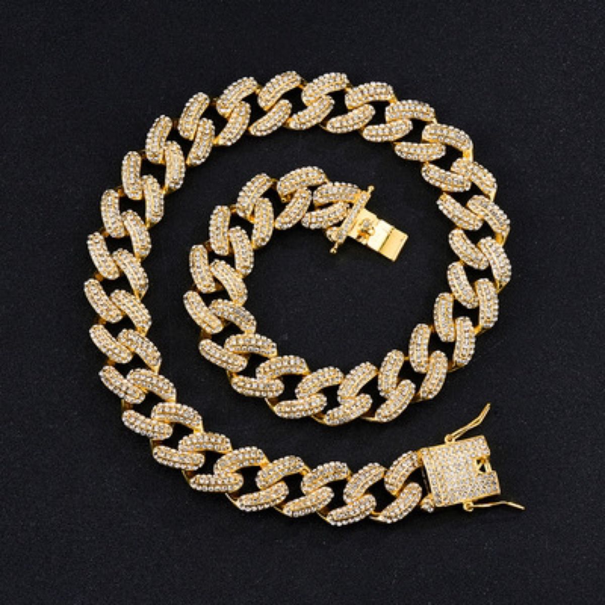 極太 マイアミキューバンリンクチェーンネックレス 50㎝ 約2cm ゴールド ネックレス キヘイ