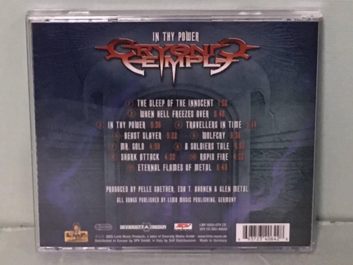 CRYONIC TEMPLE クライオニック・テンプル / IN THY POWER   ドイツ盤CDの画像2