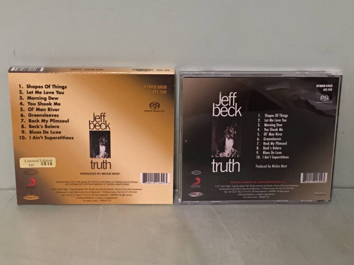 高音質SACD / JEFF BECK ジェフ・ベック / TRUTH   US盤高音質ハイブリッドSACD  スリップケース付 シリアルナンバー入りの画像3