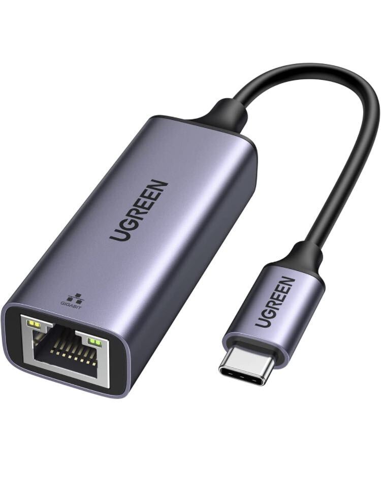 UGREEN USB-C LAN 有線LANアダプター Type-C LAN OTG機能対応 1000Mbps高速 USB-C to RJ45_画像1