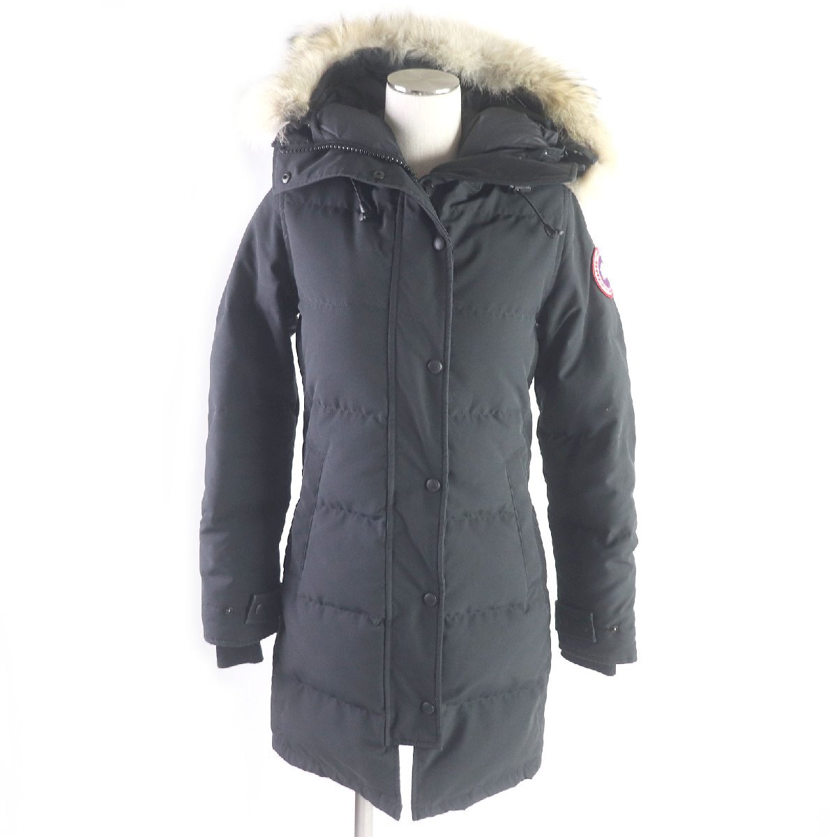 良品□CANADA GOOSE カナダグース 2302JL MACKENZIE PARKA ラクーンファー フーデッド WZIP ダウンコート ブラック S カナダ製 正規品_画像1