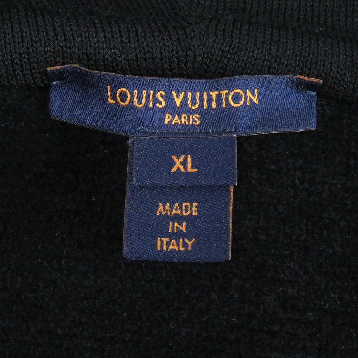  ultimate beautiful goods * Louis Vuitton 2022 year made 1ABYKA monogram Jaguar doWZIP silk . oversize knitted Parker black XL made in Italy regular goods 
