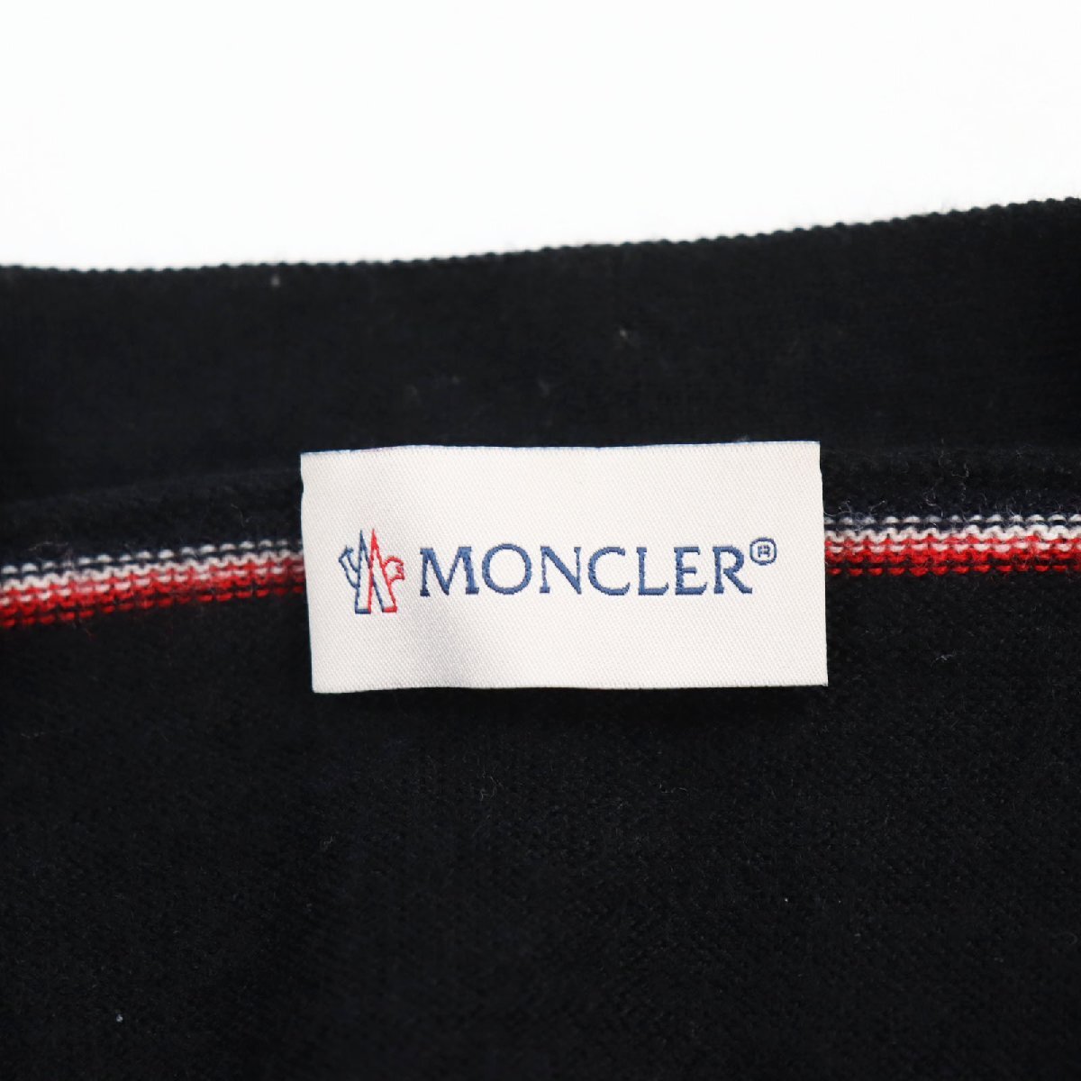 美品●MONCLER モンクレール 2018年製 MAGLIONE ロゴワッペン付き ニットカーディガン ブラック S 正規品 メンズおすすめ◎_画像5