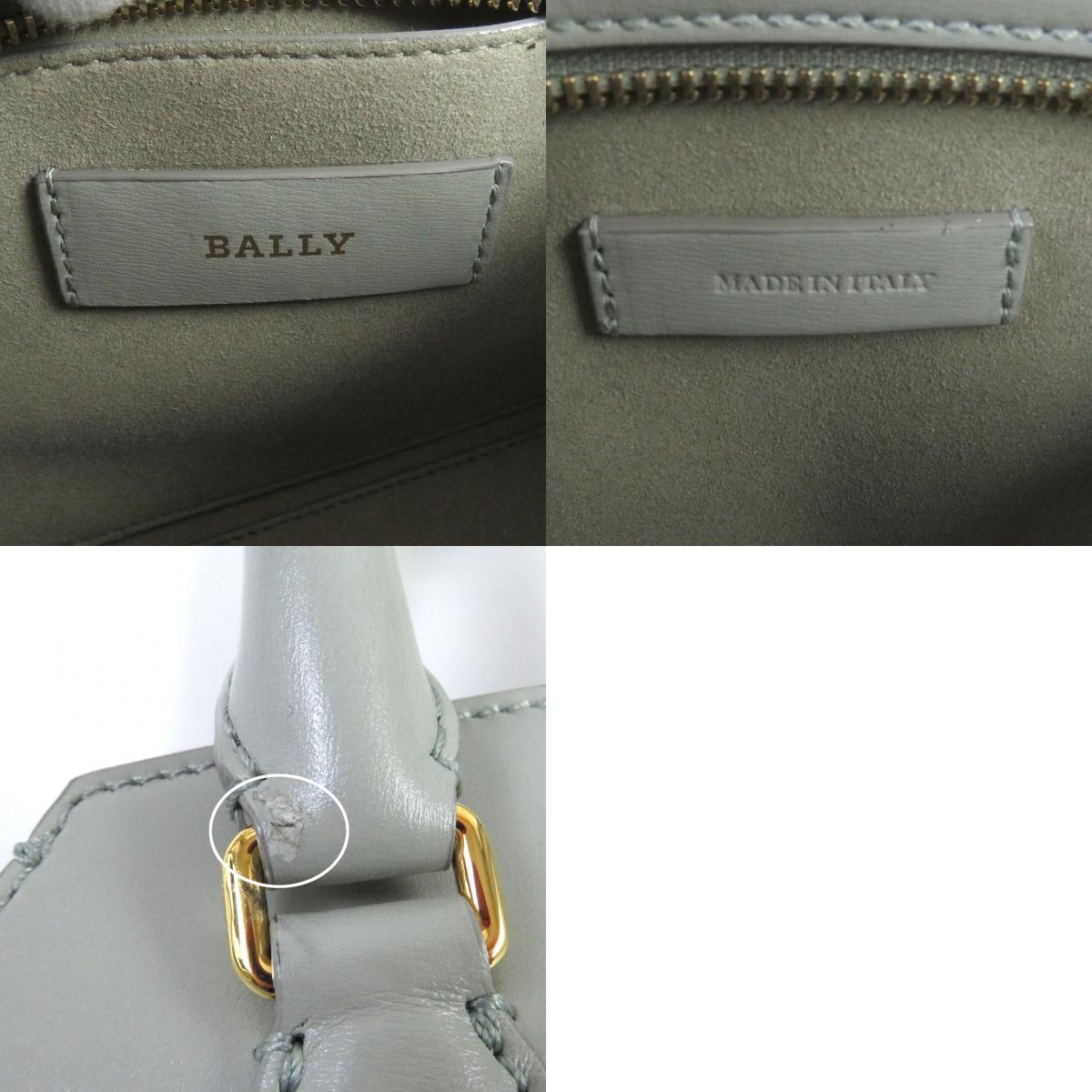  превосходный товар *BALLY Bally SOMMY.M кожа с логотипом 2WAY Mini ручная сумочка сумка на плечо серый ju Италия производства женский рекомендация *