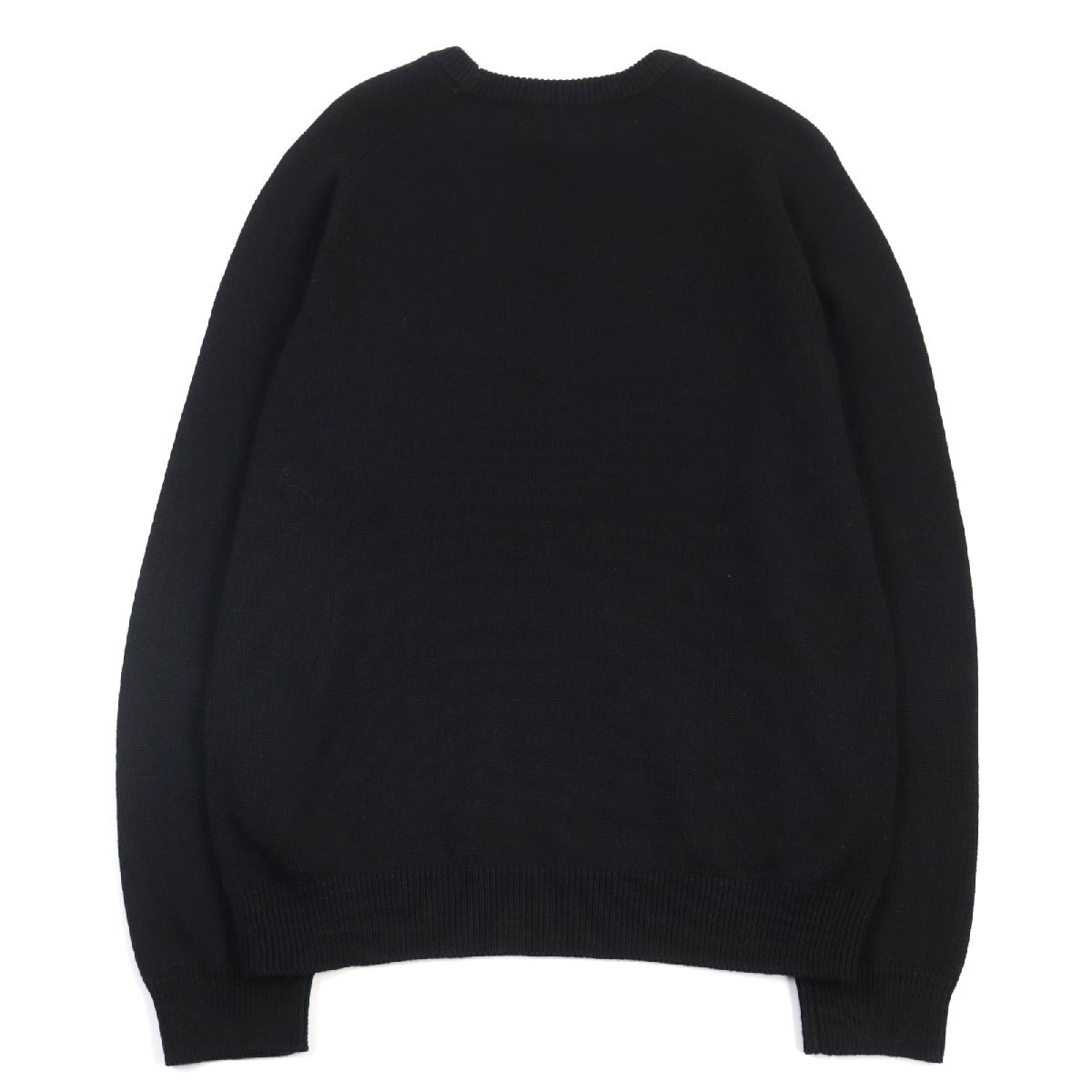 極美品○サンローランパリ BEAD EMBROIDERED CREW KNIT ウール ロゴビジュー クルーネック セーター/ニット ブラック XS 伊製 正規品_画像3