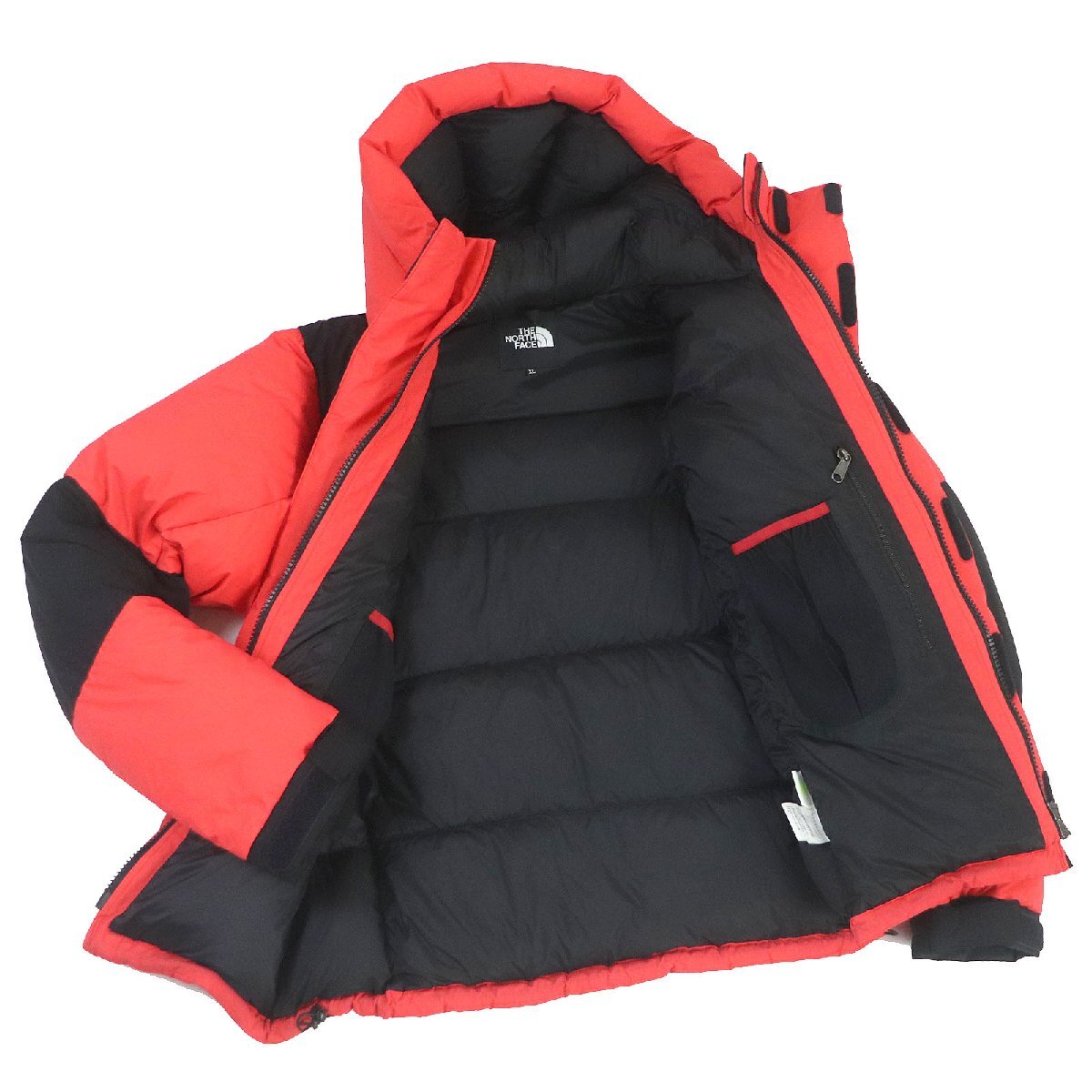 極美品□ザ・ノースフェイス ND92240 Baltro Light Jacket GORE-TEX フーデッドWZIP ダウンジャケット レッド XL イタリア製 正規品_画像3