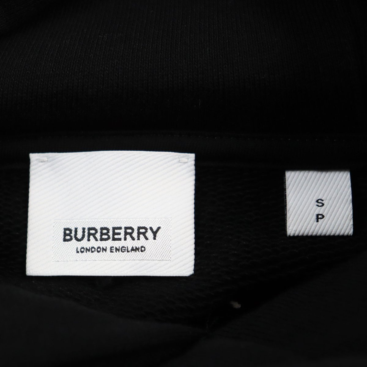 прекрасный товар *BURBERRY Burberry 21AW 8042699 Logo нашивка имеется тянуть надкрылок -ti тренировочный Parker черный S стандартный товар мужской 