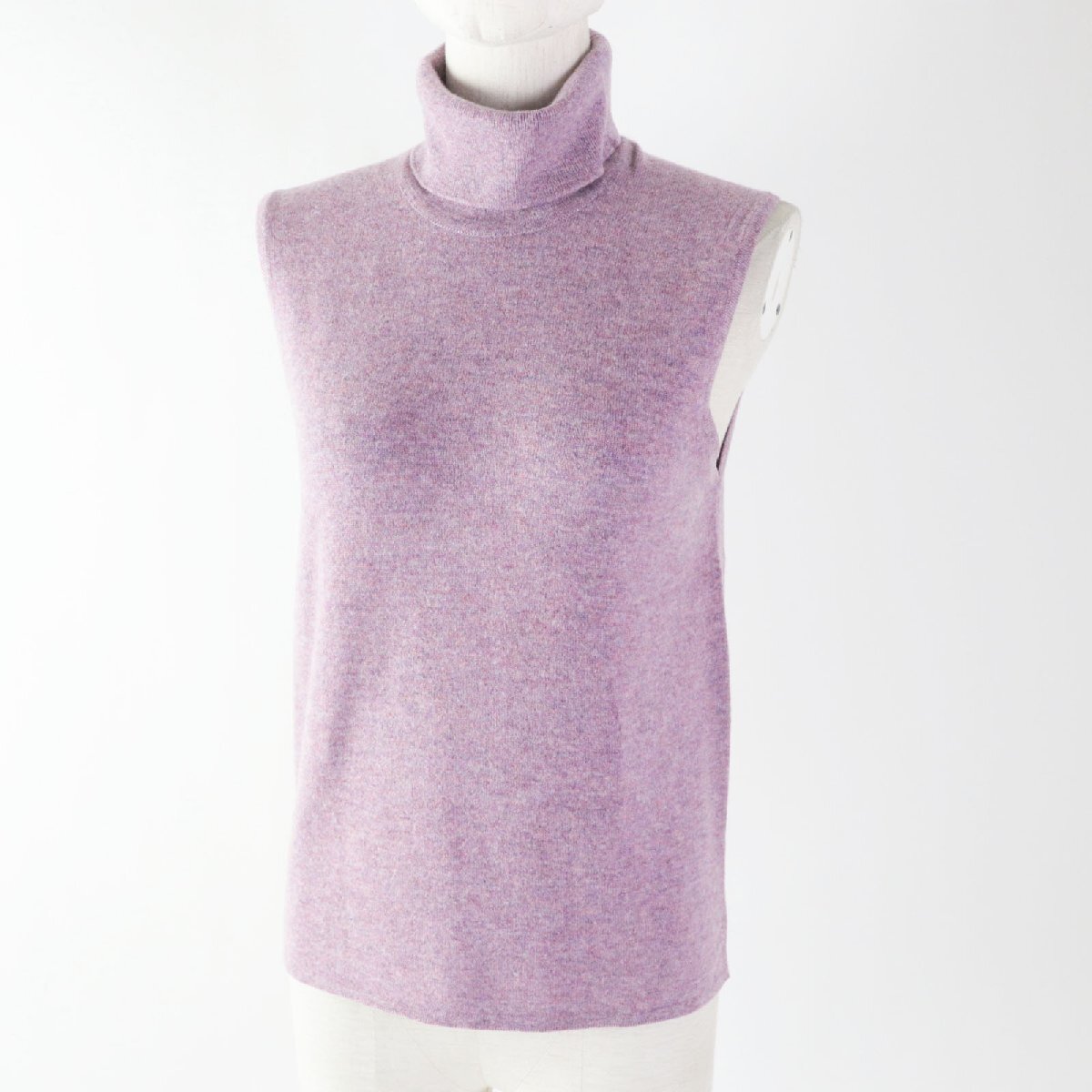  beautiful goods *HERMES Hermes cashmere 100%katenaZIP cardigan | North li knitted ensemble purple series ME|ME lady's 