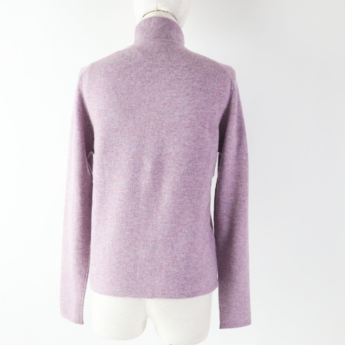  beautiful goods *HERMES Hermes cashmere 100%katenaZIP cardigan | North li knitted ensemble purple series ME|ME lady's 