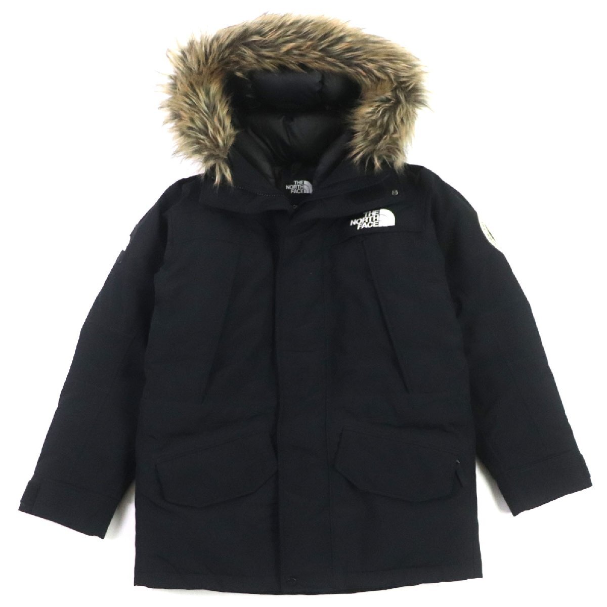 美品▼ザ・ノースフェイス ND92032 Antarctica Parka PERTEX GORETEX ファー・フード・ロゴワッペン付き ダウンジャケット S 正規品