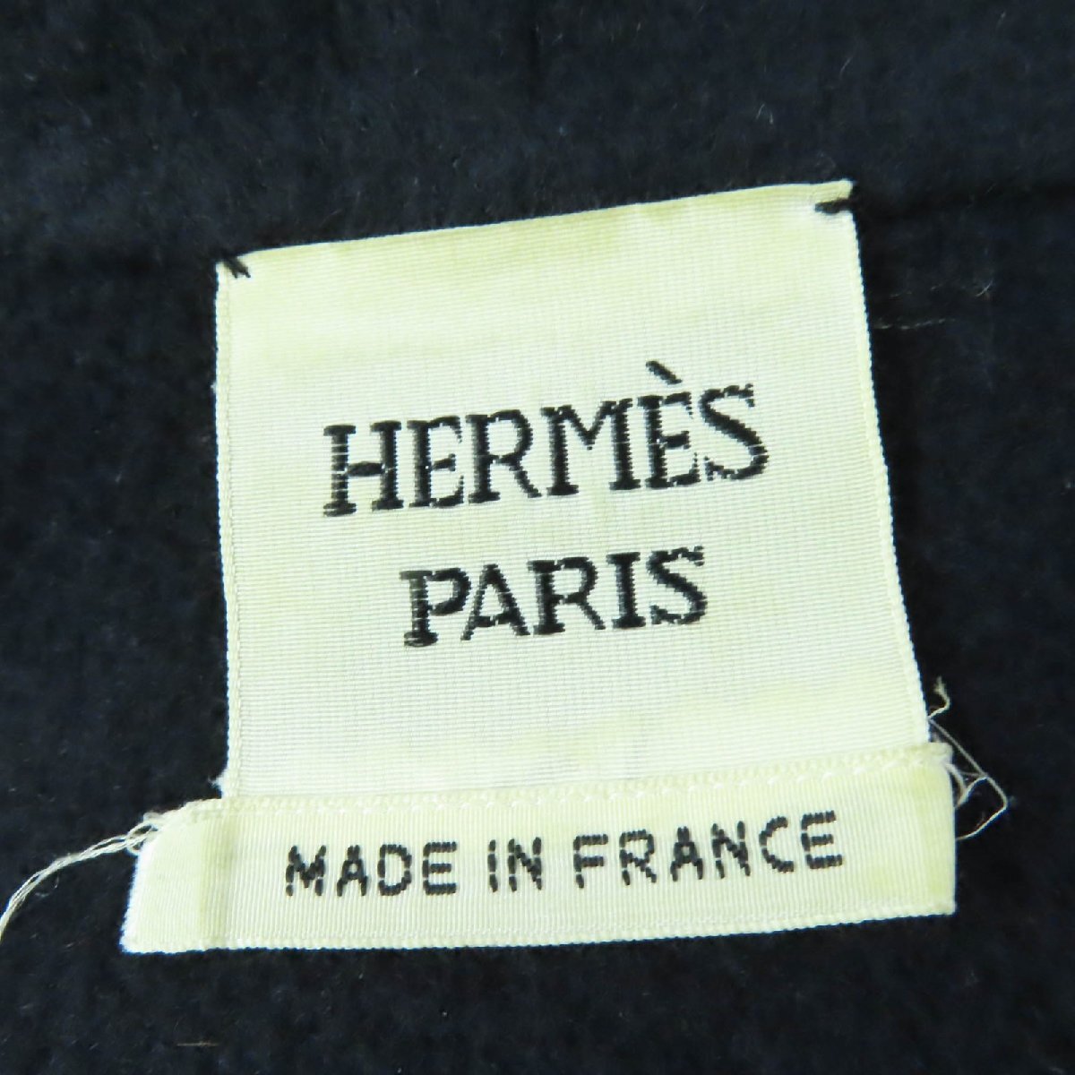  beautiful goods *HERMES Hermes cashmere 100% leather using ro cover ru poncho coat navy Red Bull -36 France made lady's 