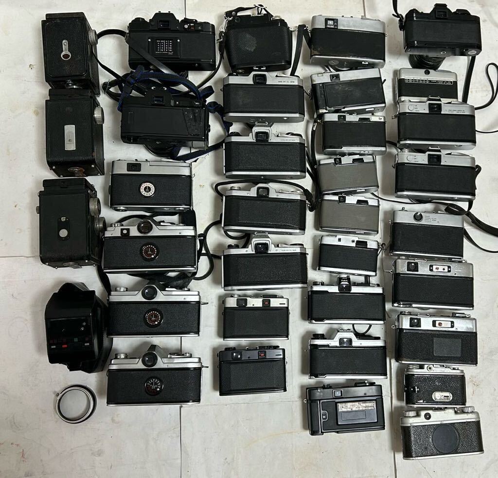 フィルムカメラ 二眼レフカメラなど34台大量まとめ RICOHFLEX Ⅶ PRIMOFLEX minolta NIKONOS PENTAX KONICA OLYMPUS Canon YASHICAの画像7