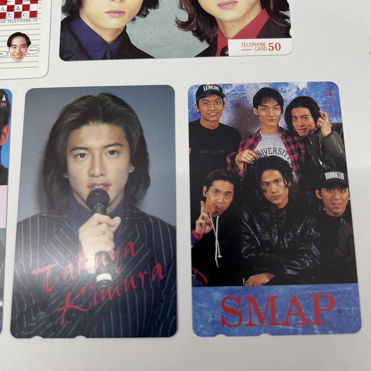 #7047B【激レア！②】ジャニーズ SMAP/V6/KinKi Kids 男性アイドル テレフォンカード テレカ 50度数 未使用 の画像5