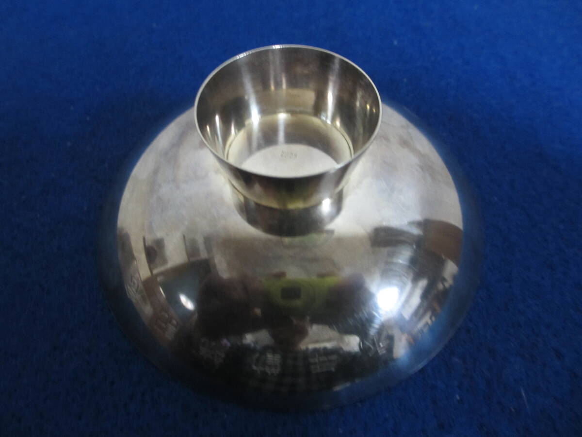  оригинальный серебряный . печать . чашечка для сакэ с коробкой вес 80 грамм 