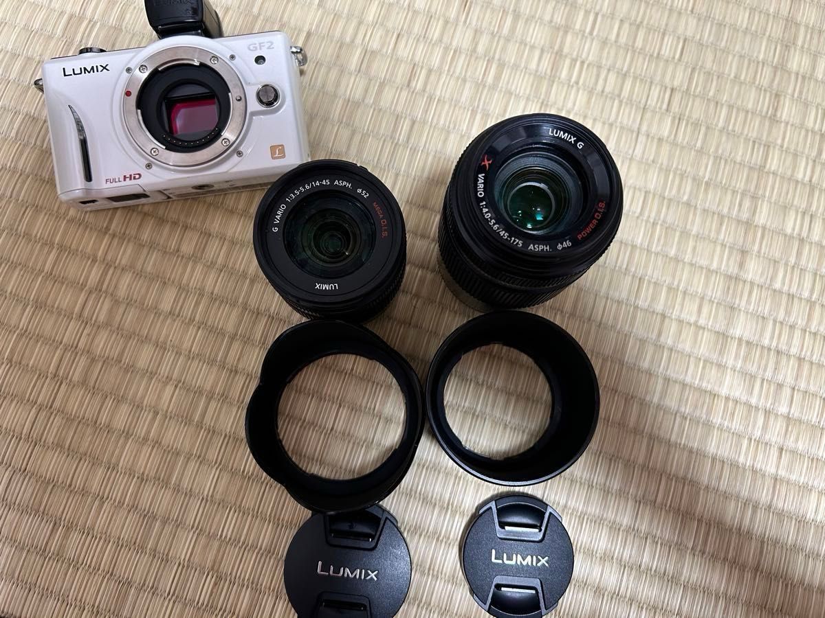 LUMIXGF2W ルミックス ミラーレス一眼カメラ デジタルカメラ ダブルレンズキット持ち歩けるコンパクトサイズ 世界最小最軽量