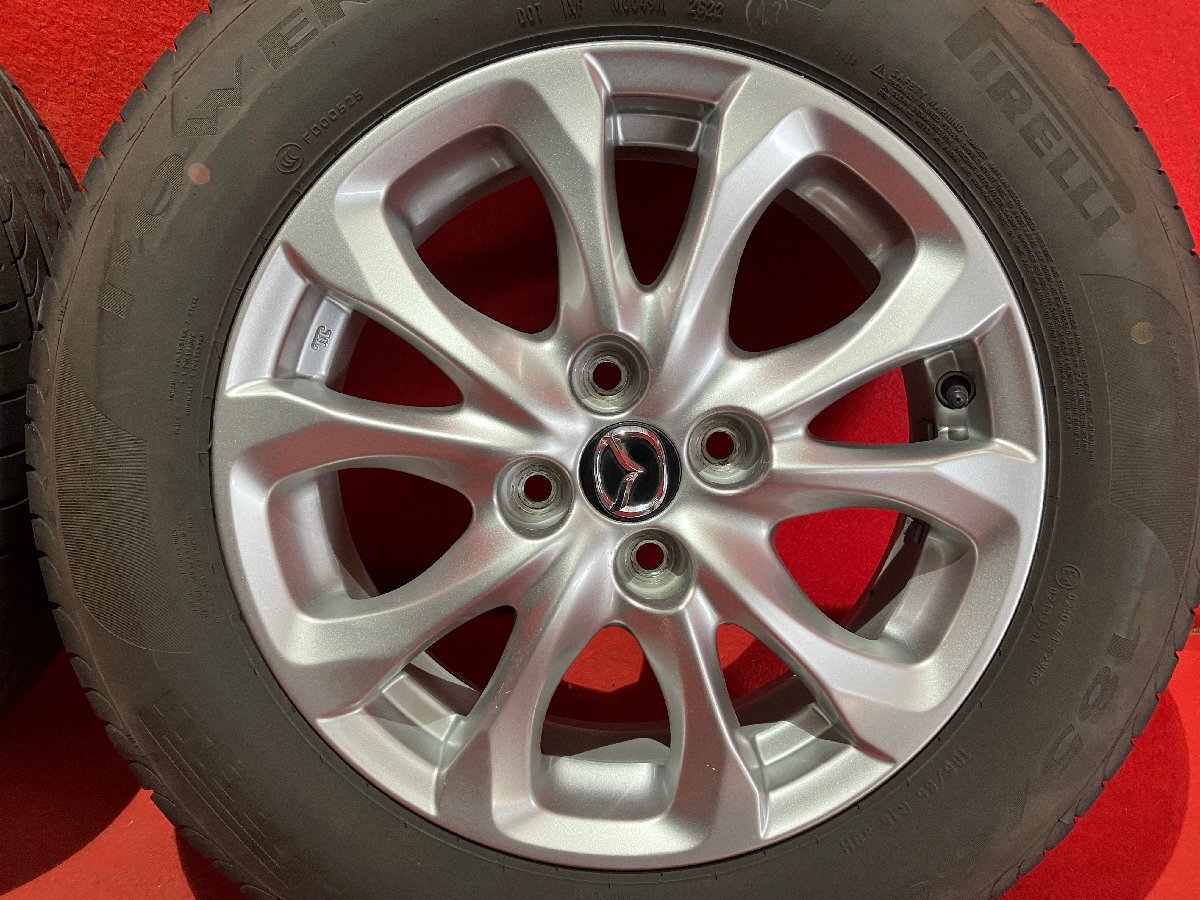 【送料無料】中古 マツダ マツダ2/デミオ純正185/65R15 15x5.5+40 100-4H タイヤ＆ホイール４本SET【47138778】の画像6