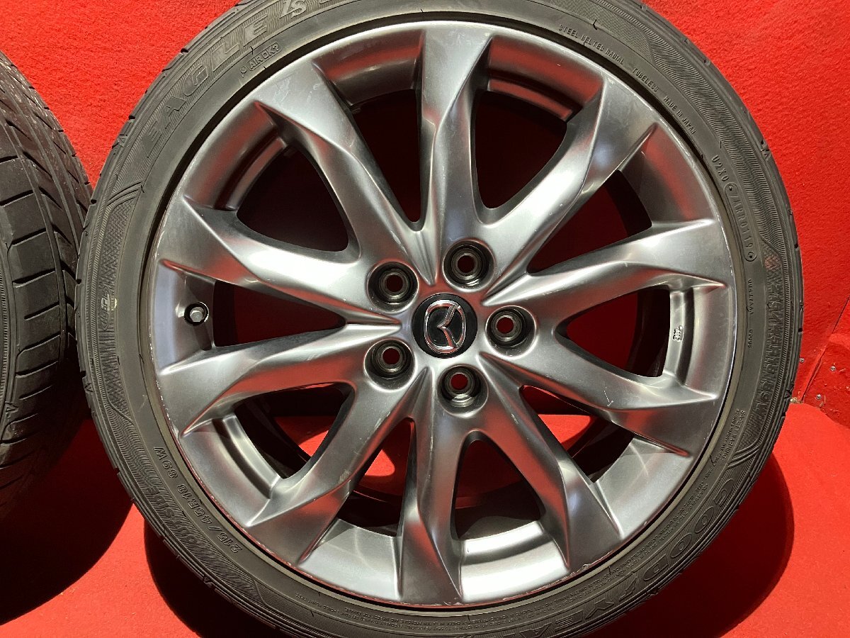 【送料無料】中古 マツダ BM系 アクセラスポーツ純正 215/45R18 18x7.0+50 114.3-5H タイヤ＆ホイール４本SET【47138761】_画像6